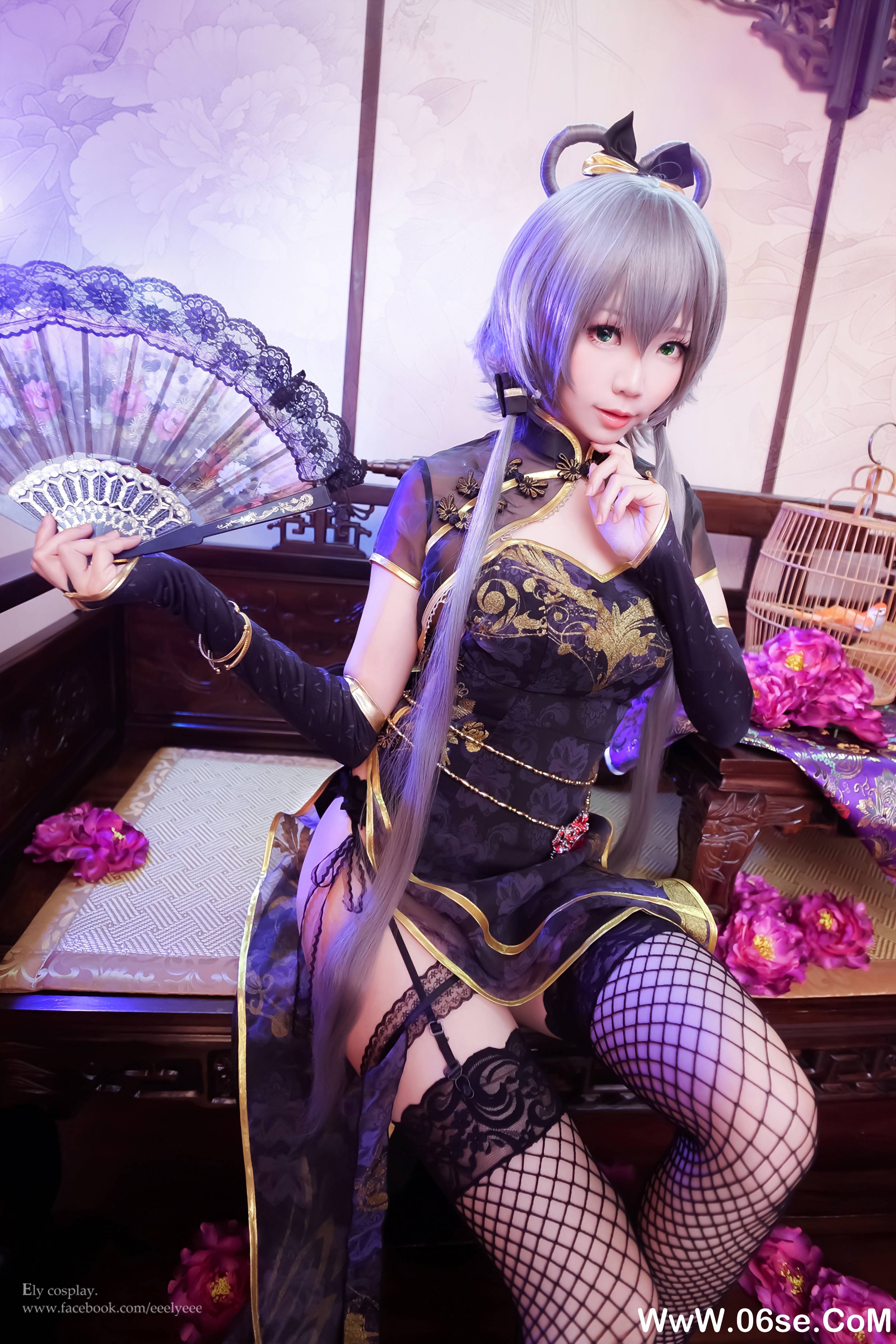 图片[3]-Ely_eee(ElyEE子) NO.012 – 天依金丝雀旗袍[13P166M]-六色网