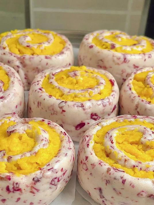 黑芝麻馒头卷好吃绝了！连吃一周也不会腻