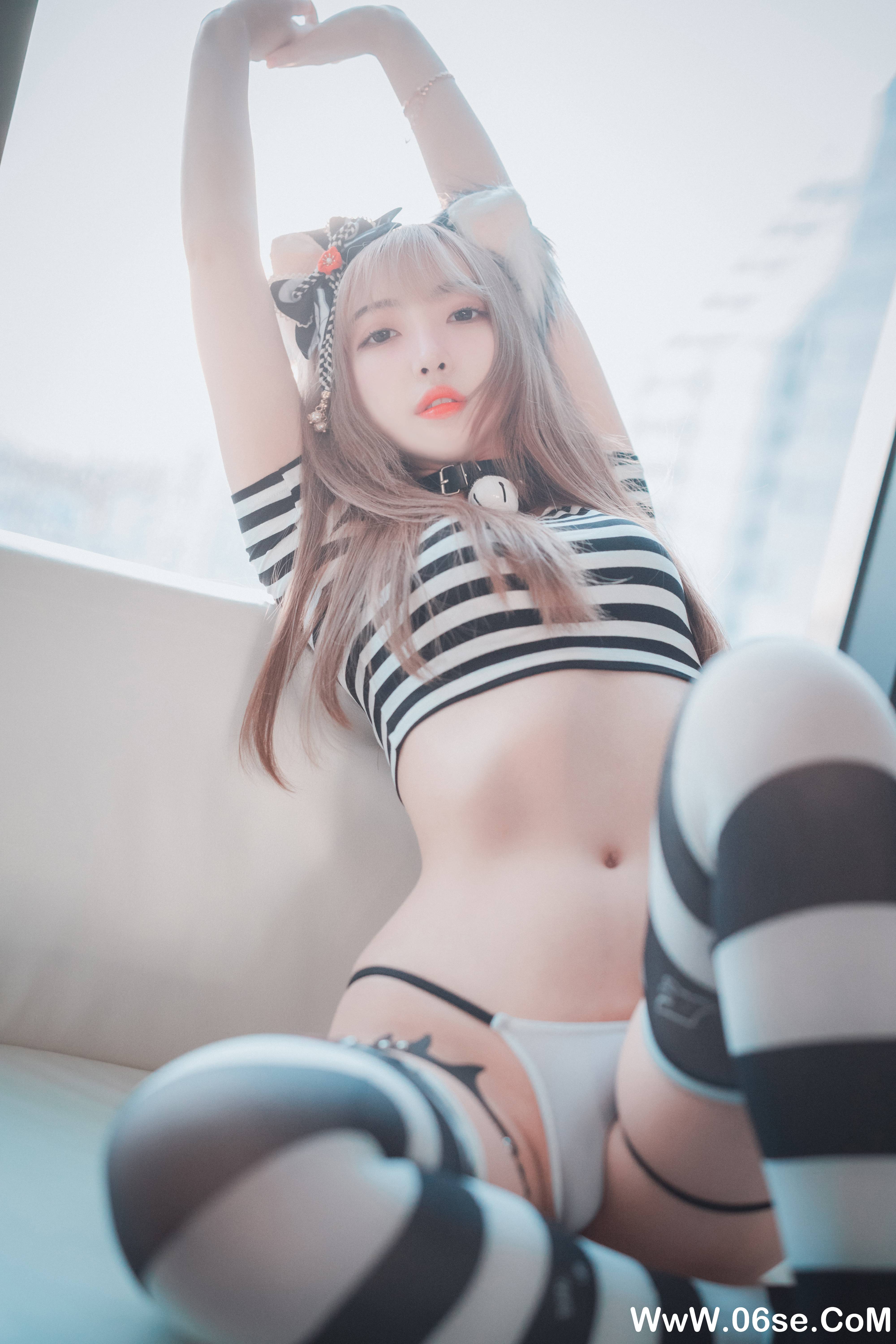图片[15]-DJAWA – NO.027 Catgirl in Stripes [91P814M]-六色网