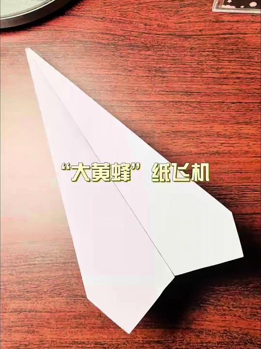 “大黄蜂”折纸飞机来啦，单飞30米，飞的又直又远，折法超简单，随便一张纸就能折出来，动手做