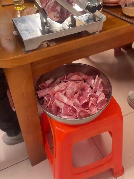 切冻猪牛羊肉卷神器家用手动小型切肉机肥牛卷冻肉薄片不锈钢切片机#618省心好物攻略#