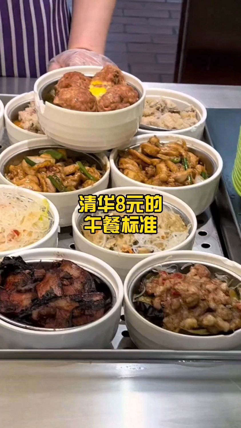 来清华大学恰午饭#清华大学 #大学食堂 #食堂 #校园美食 #美食 #食堂打饭