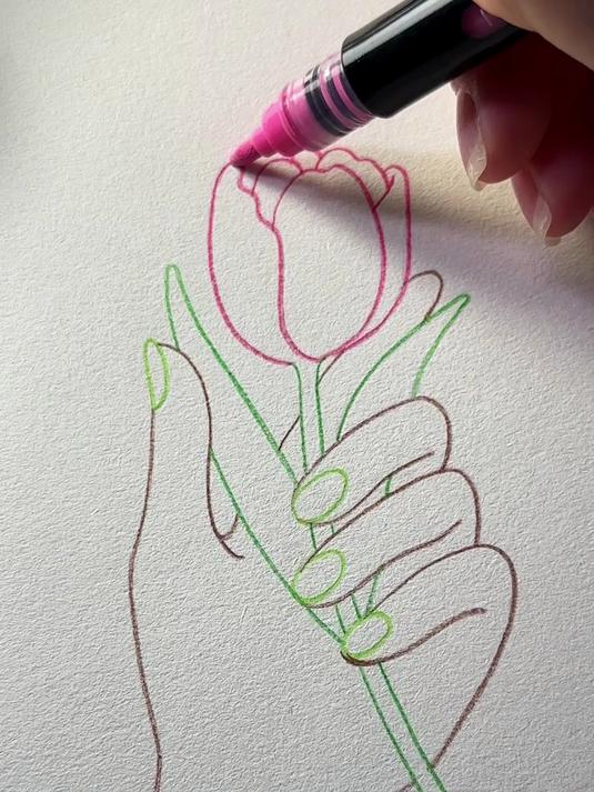 简笔画-玫瑰花