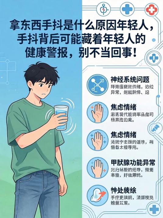 拿东西手抖是什么原因年轻人，手抖背后可能藏着年轻人的健康警报，别不当回事！