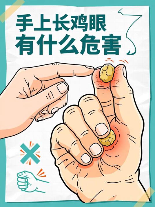 手上长鸡眼有什么危害 #健康扬帆季#