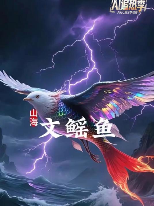 《山海经· 文鳐鱼》中的文鳐鱼,状如鲤鱼却有鸟翼,白首赤喙