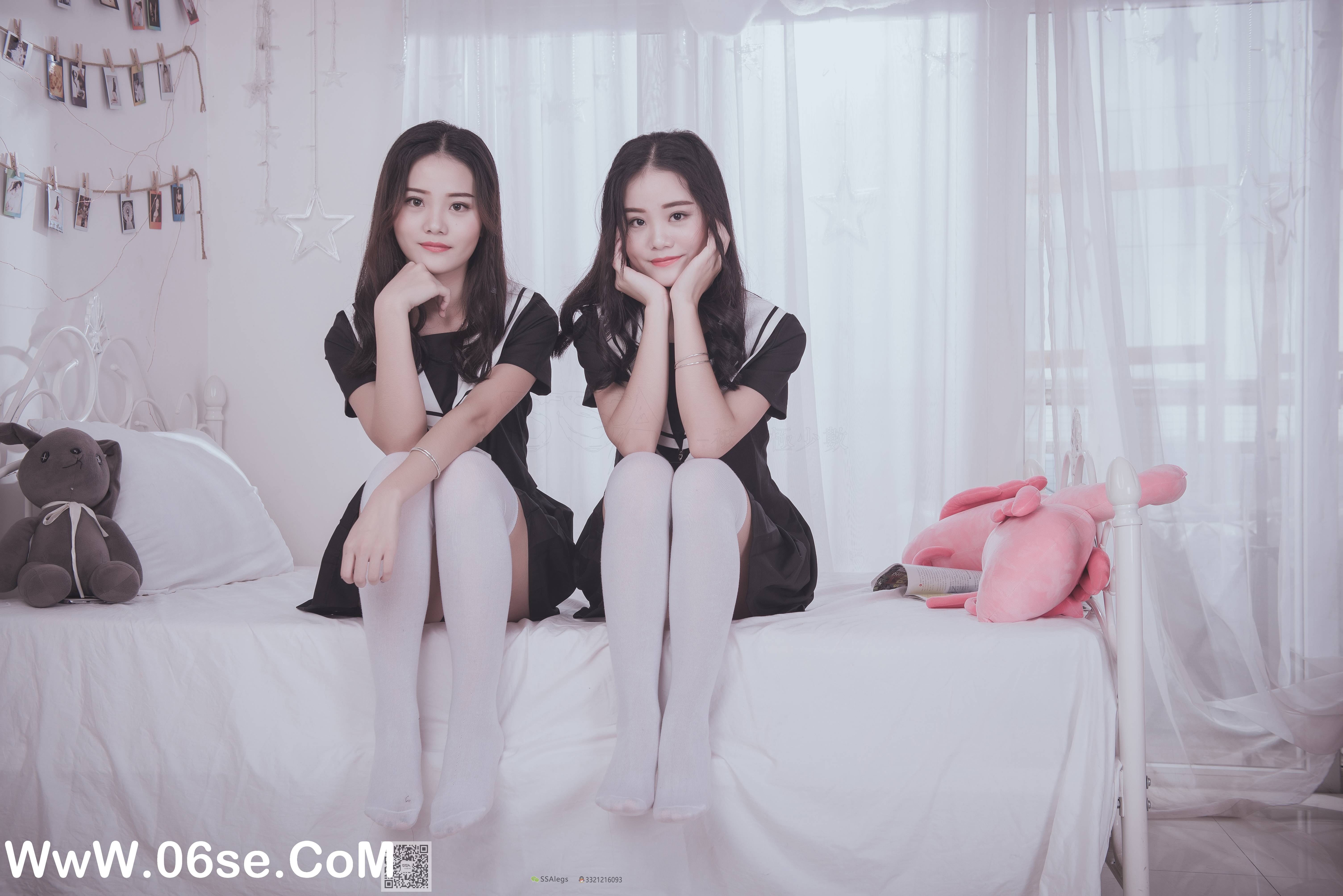 图片[27]-[SSA丝社] NO.028 青青姐妹 姐妹花的JK情[85P928M]-六色网