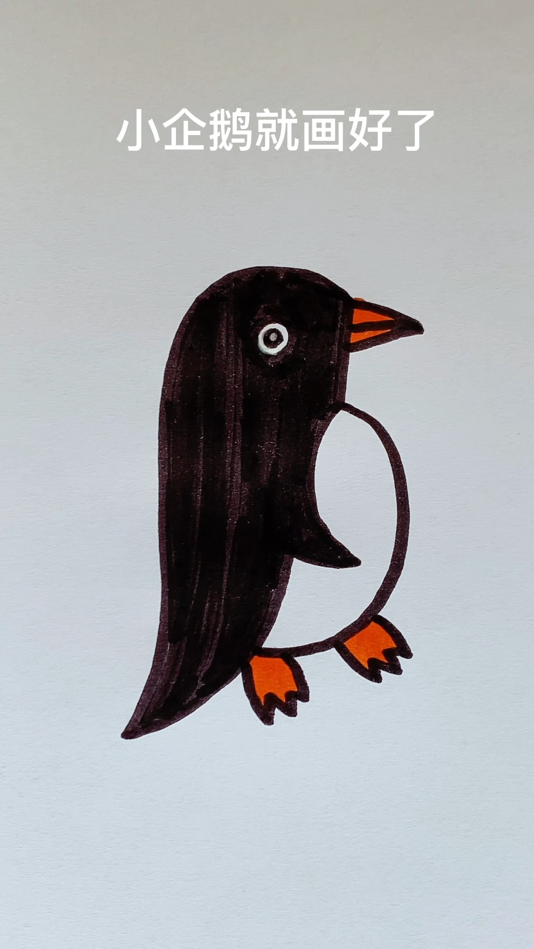 数字5画小企鹅