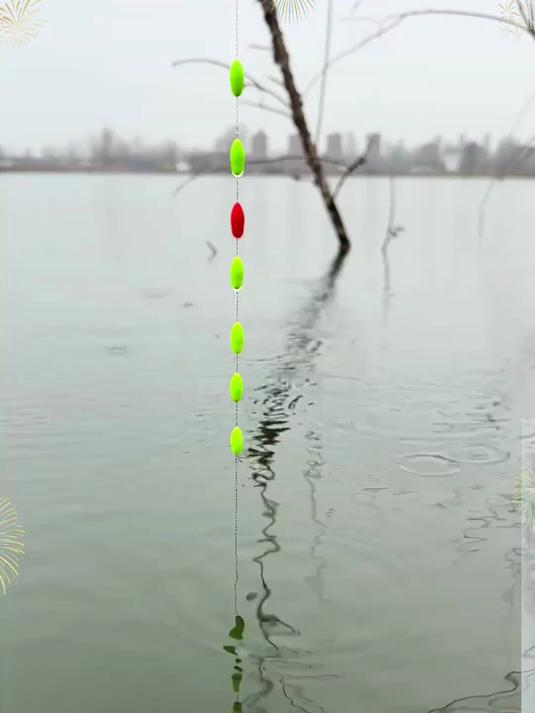 不用调漂到手即可钓鱼的七星漂线组,大号橄榄漂豆清晰抓口更准