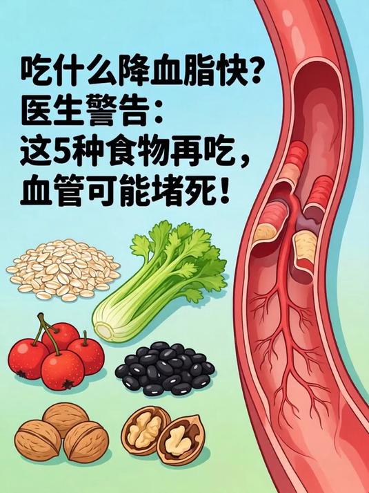 吃什么降血脂快?医生警告:这5种食物再吃,血管可能堵死!