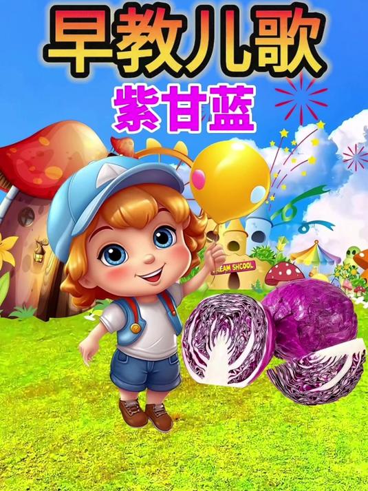 紫甘蓝 1-3岁早教启蒙 宝宝0到3岁早教儿歌 幼儿儿歌 益智动画