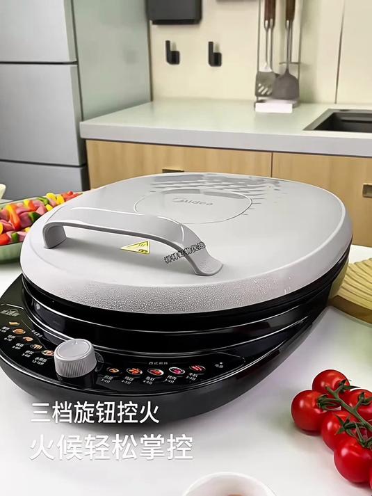 美的(Midea)电饼铛家用双面加热煎烤机烙饼锅电煎饼锅34大口径?