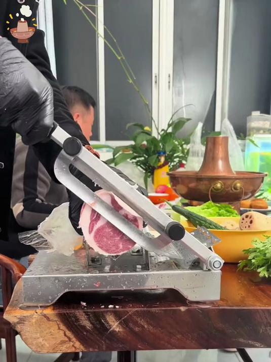 羊肉切卷机家用手动小型刨肉机肥牛冻肉薄片多功能不锈钢切片机