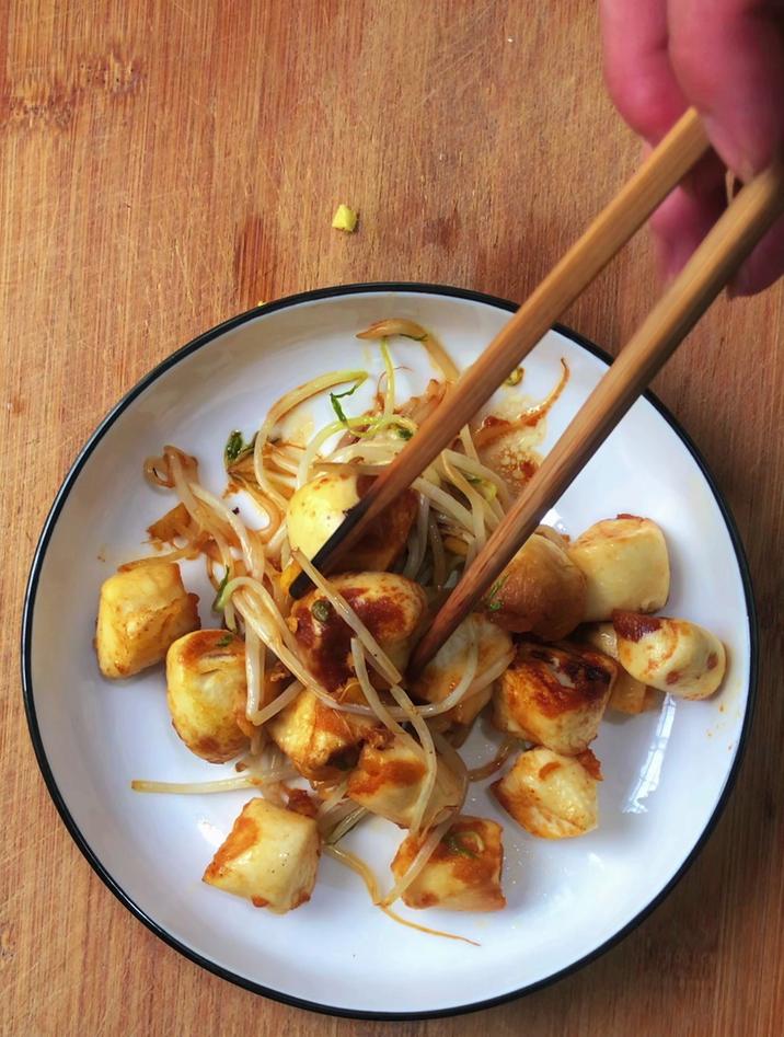 炒馒头丁的做法