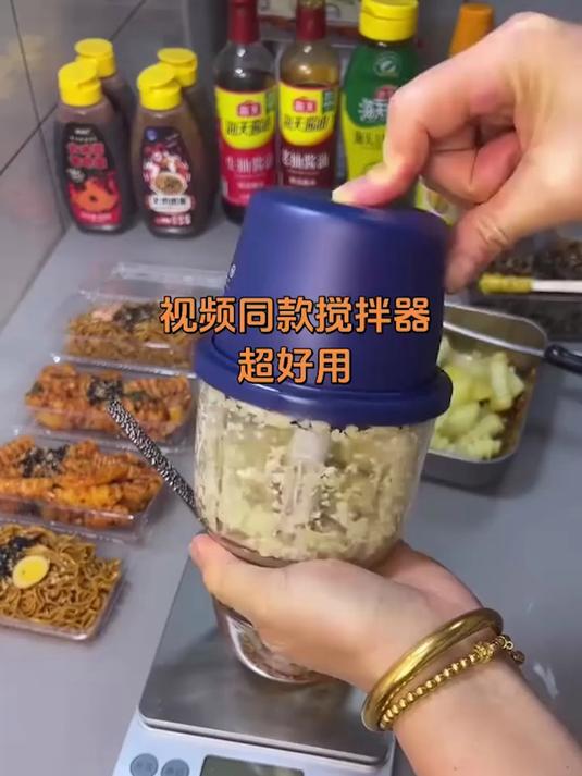 荣事达小型电动料理机,绞蒜泥做辅食全能,便宜实用居家必备好物#绞肉机##多功能绞肉机##打