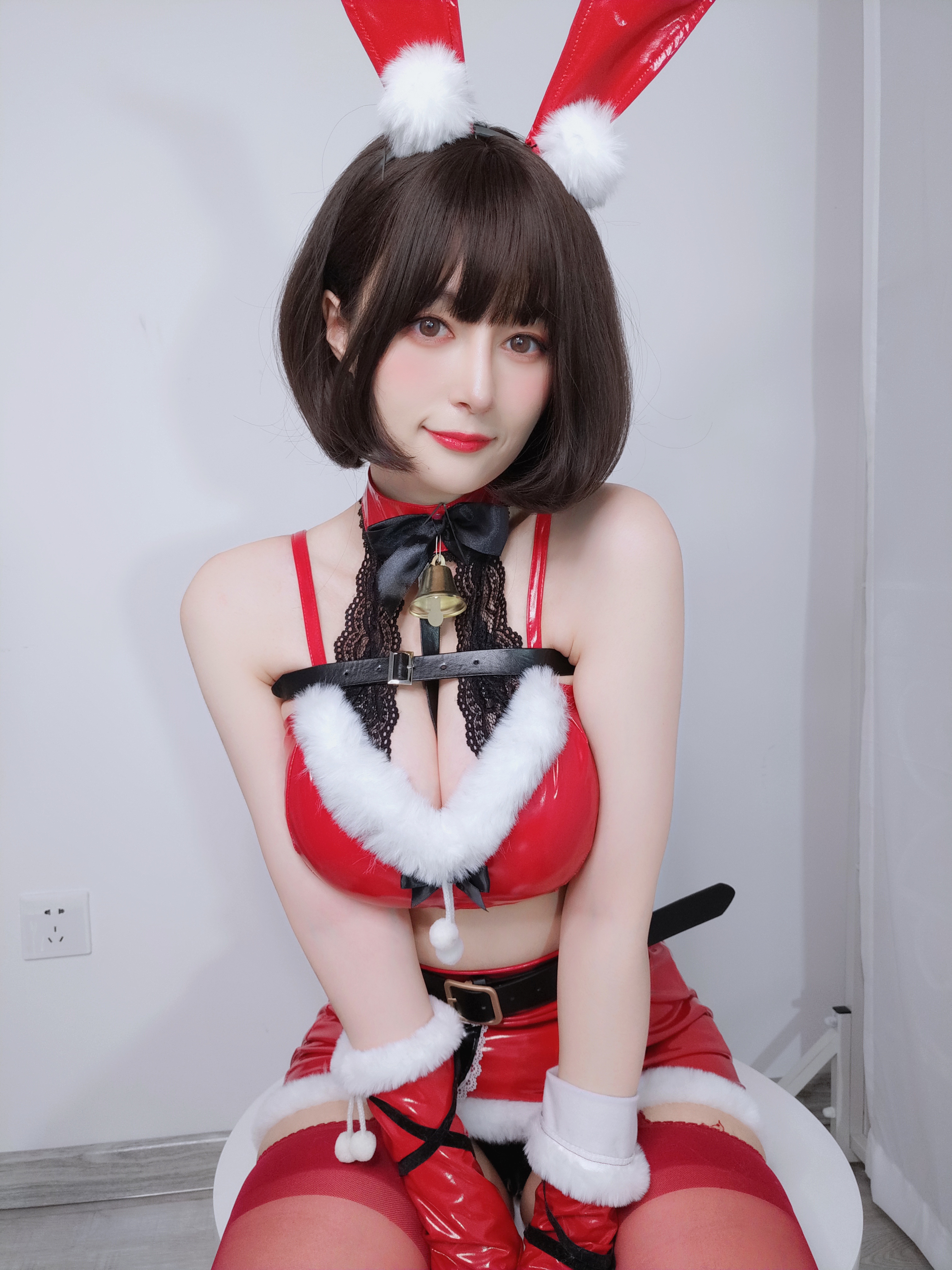 图片[38]-Coser小姐姐白银 NO.160 — Christmas Bunny [50P138M]-六色网
