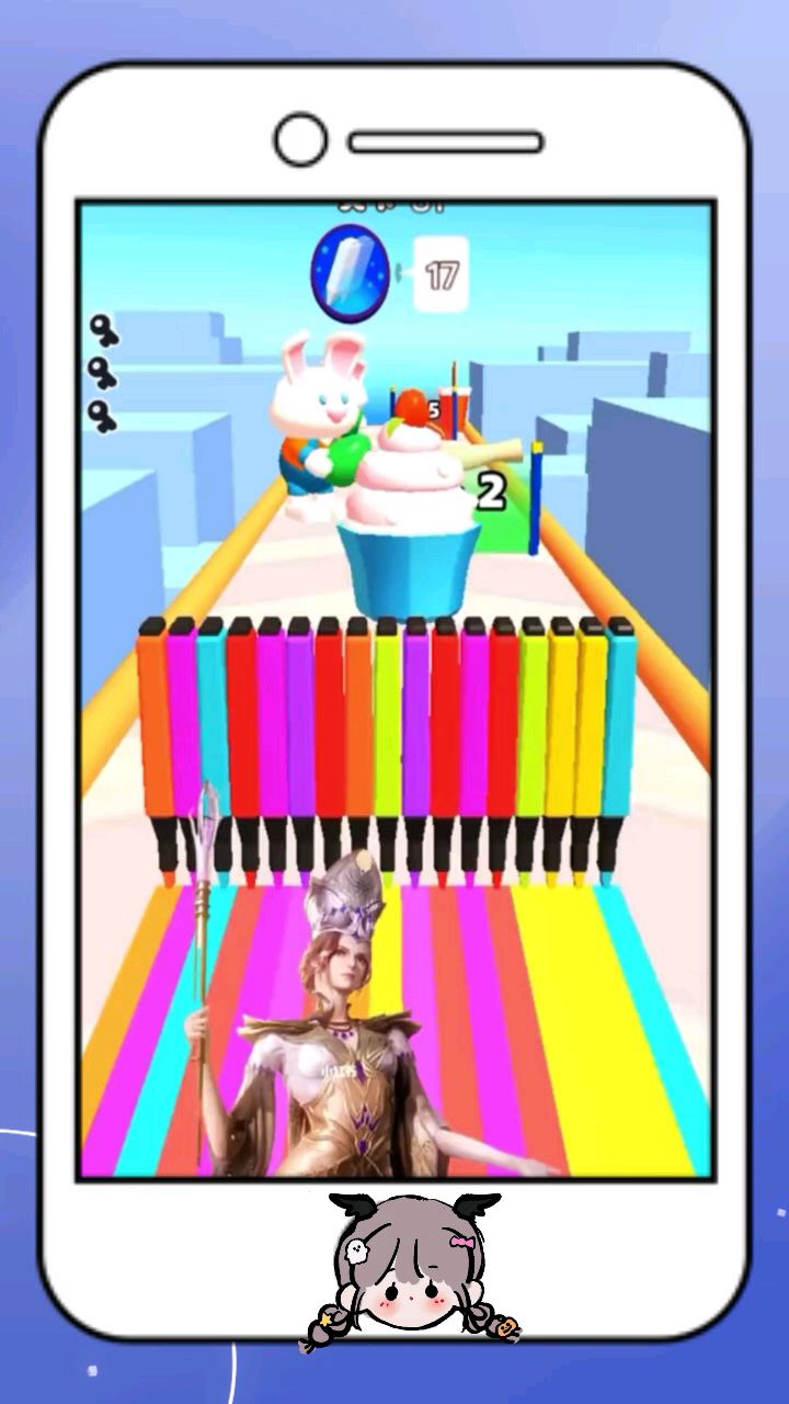 用蜡笔画出来的生日蛋糕