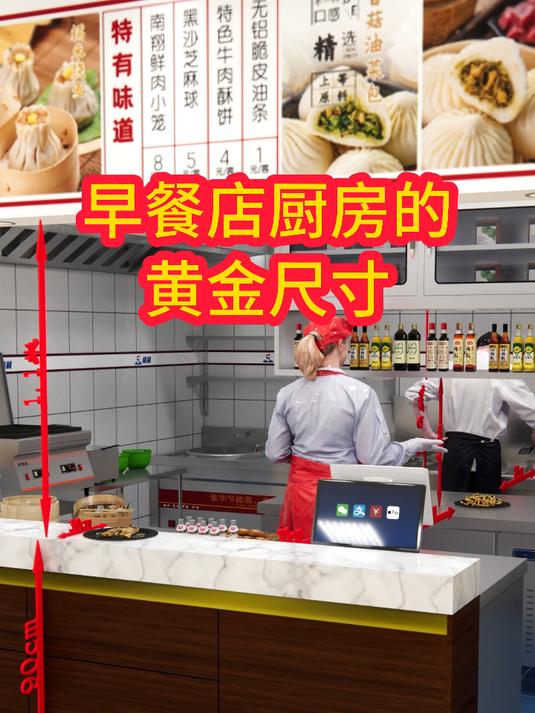 早餐店厨房的黄金尺寸