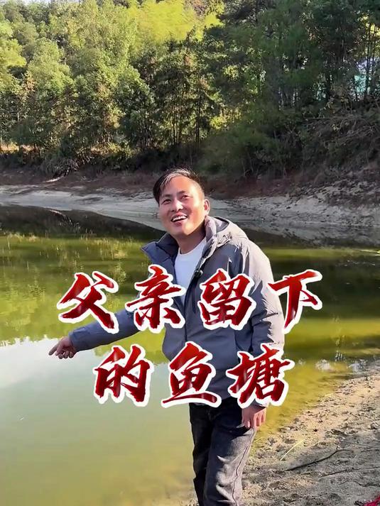 父亲走了后,留下的鱼塘不能荒废,老母亲每天坚持上山割草喂鱼