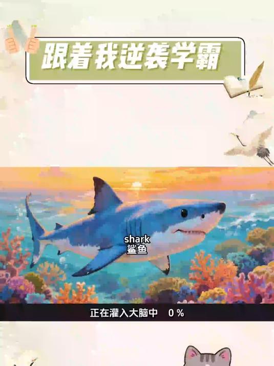 10秒钟记住一个单词 shark 鲨鱼