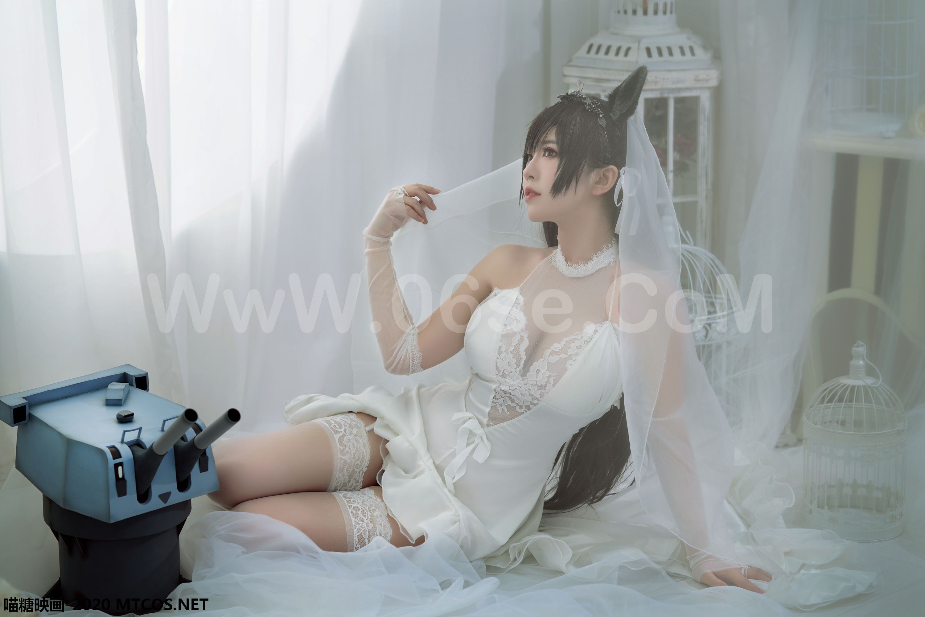 图片[11]-[MTCos] 喵糖映画 Vol.115 半半子 婚纱爱宕-六色网