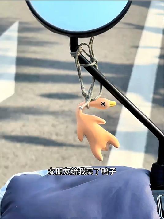 这鸭子挂件也太抽象了吧!晒一下居然能变成烤鸭哈哈哈挂件