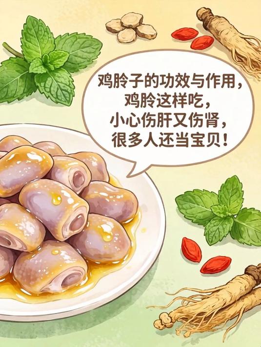 鸡胗子的功效与作用,鸡胗这样吃,小心伤肝又伤肾,很多人还当宝贝!