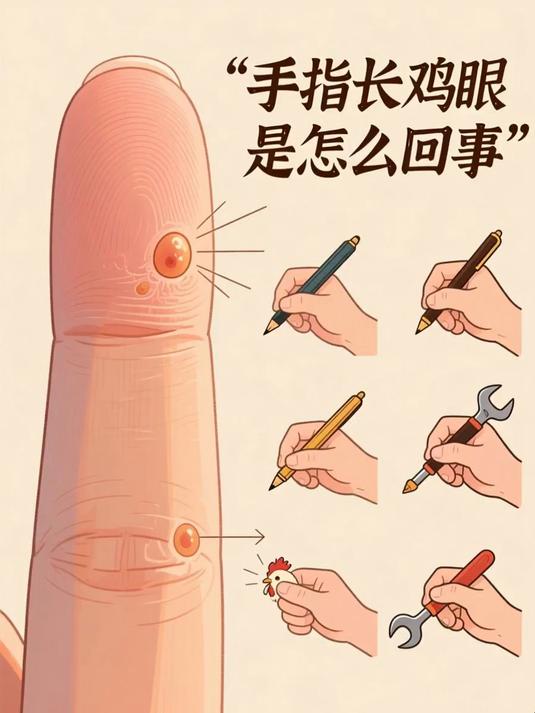 手指长鸡眼是怎么回事