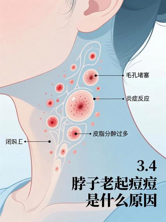脖子老起痘痘是什么原因