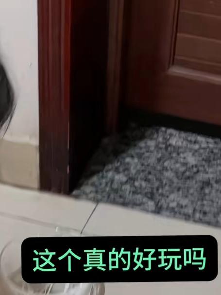 她又开始玩地板石膏