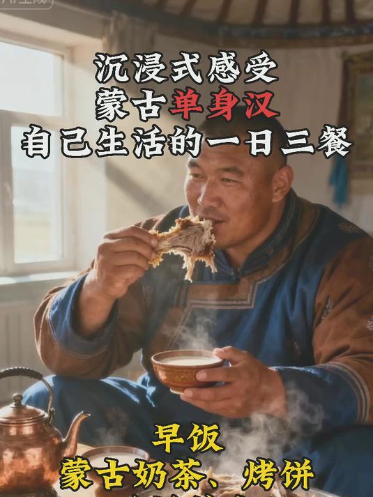 沉浸式带你感受蒙古单身汉的一日三餐!