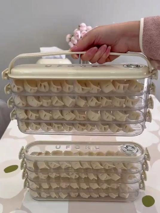 速冻必备！饺子收纳盒 耐低温不变形，饺子完整不粘黏