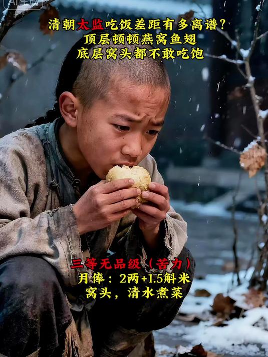 清朝太监吃饭差距有多离谱？顶层顿顿燕窝鱼翅 ，底层窝头都吃不饱