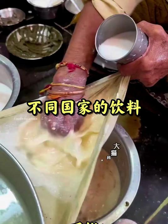不同国家的饮料，印度的手搓奶茶口味重，土耳其咖啡很神奇，印尼的椰子奶好喝，中国的甘蔗汁原汁