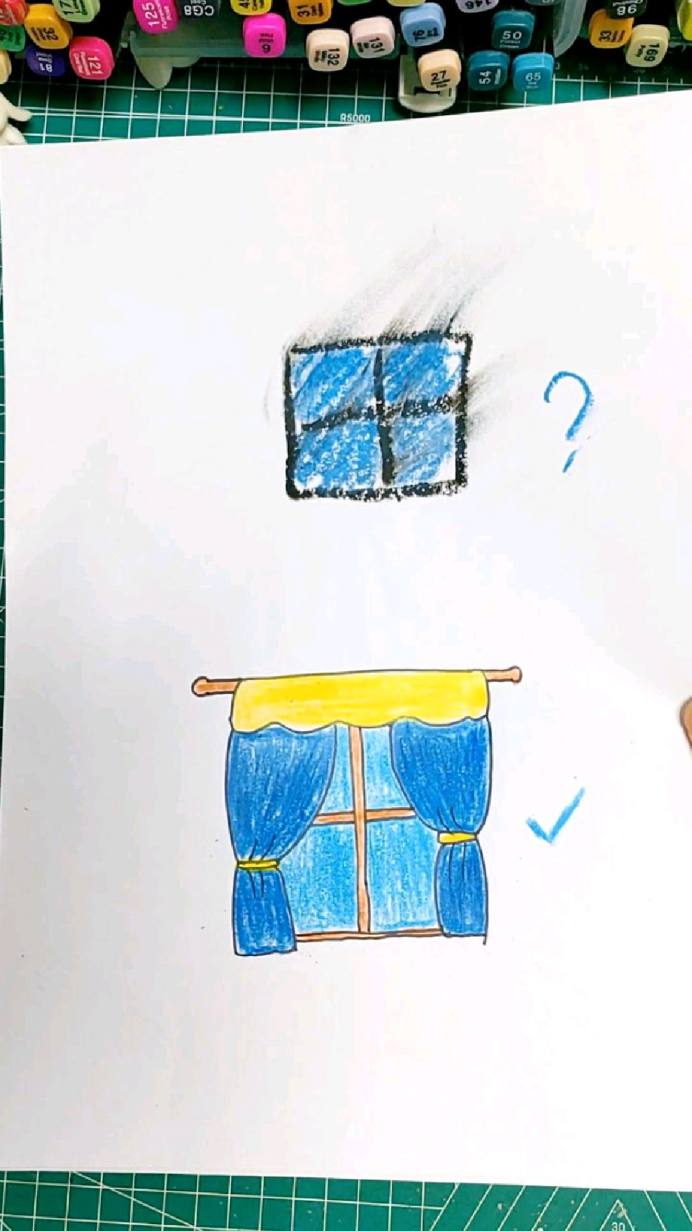 简笔画,创意简笔画,窗户简笔画