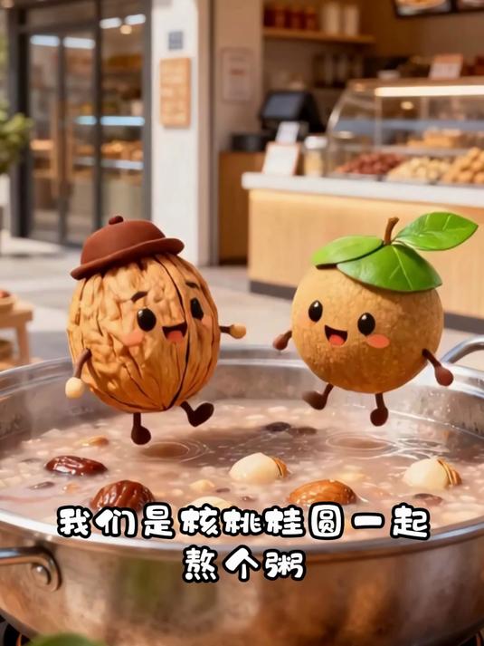 核桃桂圆熬粥,助力增强脑力,思路更清晰