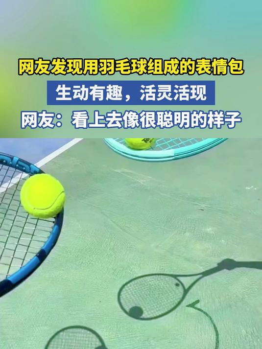 网友发现用羽毛球组成的表情包 生动有趣，活灵活现 网友：看上去像很聪明的样子