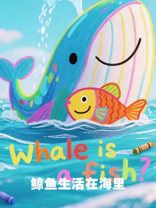鲸鱼是鱼？错！它和人类一样，是哺乳动物#科普#