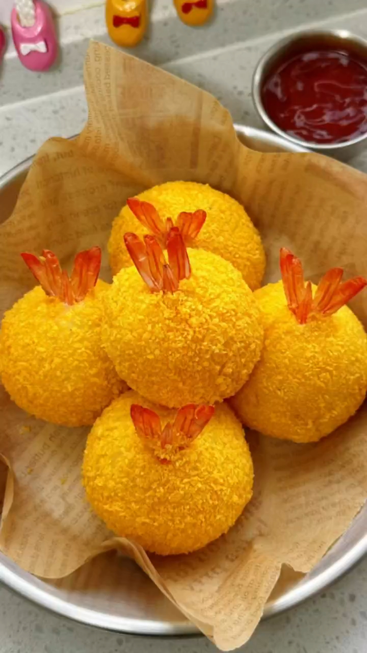 无油低脂的土豆芝士虾球,外酥里嫩的超好吃