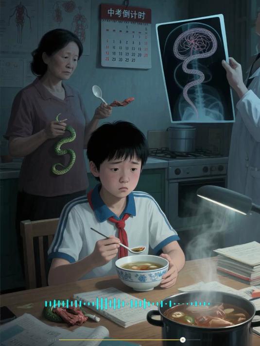 中考前妈妈炖蛇汤给补脑,孩子竟变成“非蛇”医生痛揭真相