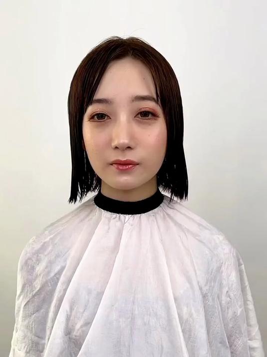 日系短发 鲻鱼头 裁剪教程1 后发区