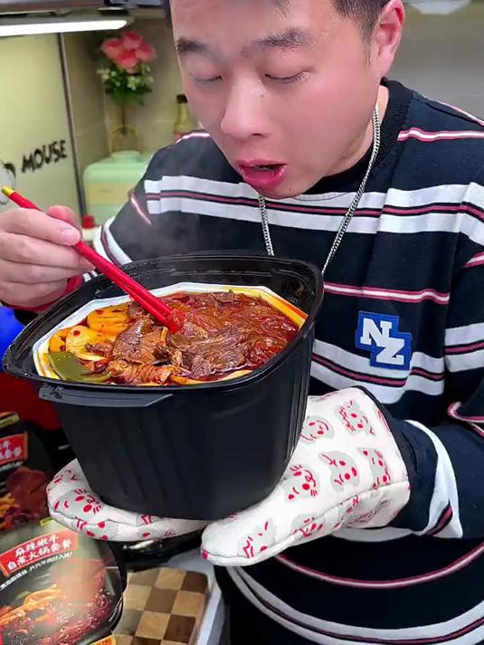 大片嫩牛肉吃着真过瘾