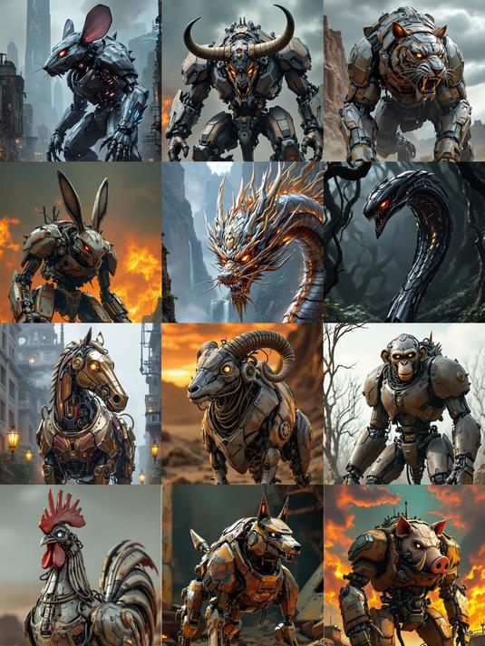 十二生肖四大形态机甲合集