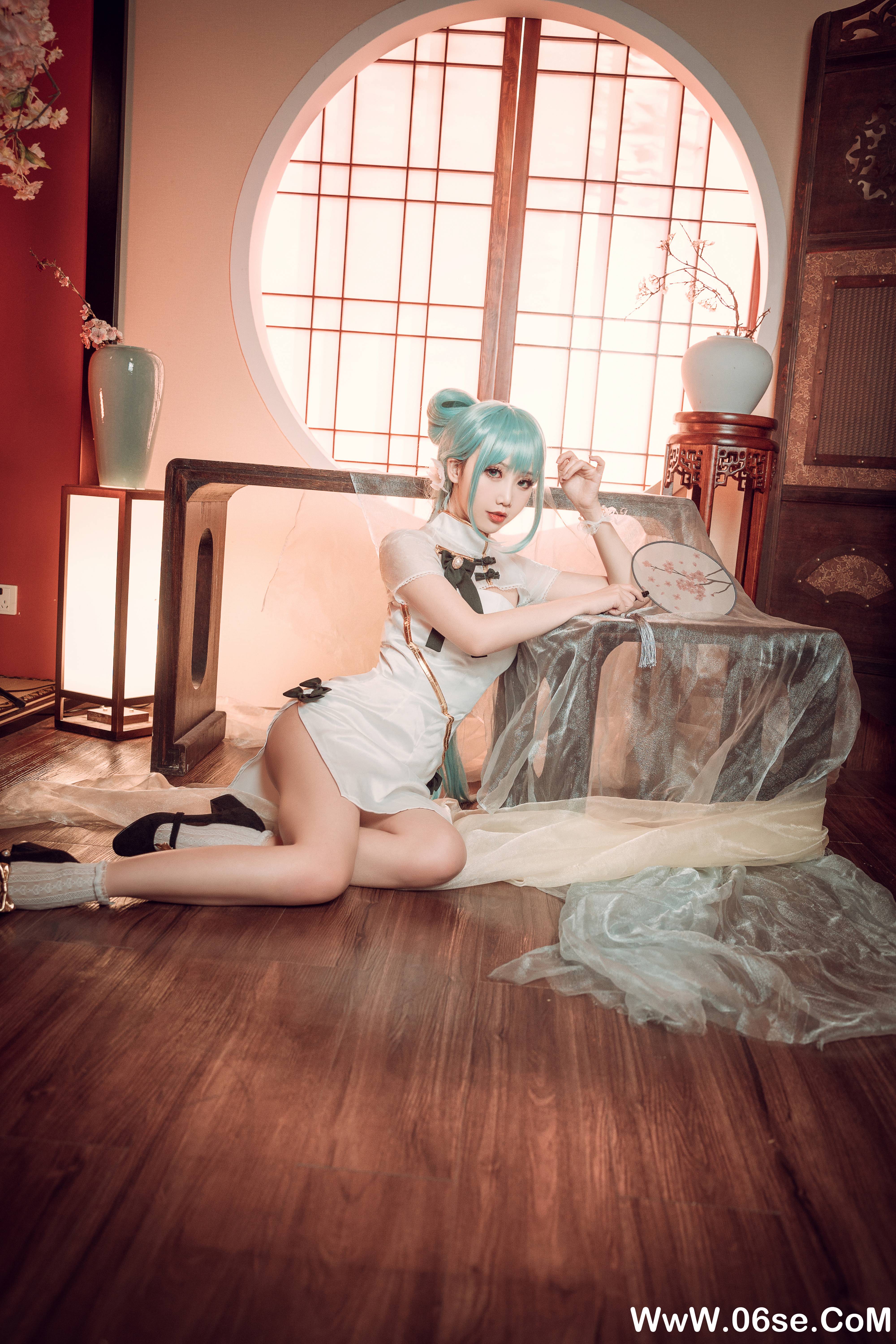 图片[24]-Coser面饼仙儿 NO.097– 初音旗袍[28P514M]-六色网