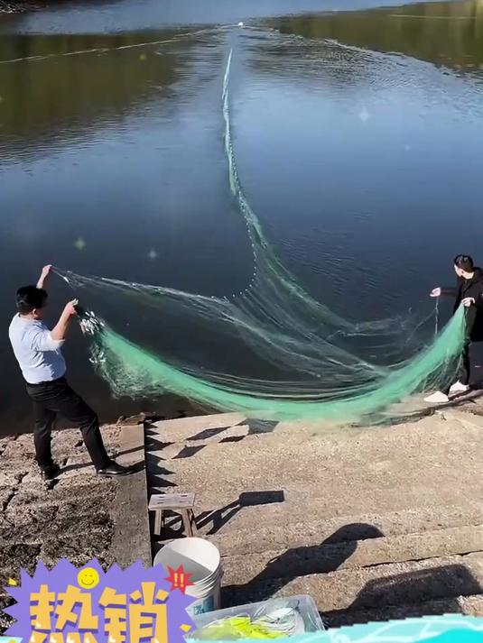 加重绳包坠绿丝三层沉网粘网丝网捕鱼网挂网鲫鱼网鲤鱼草鱼网渔网