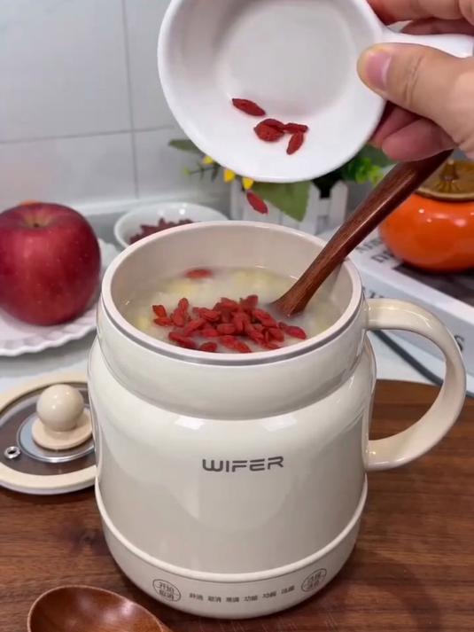 不止煮茶！还能煮火锅、焖饭、炖汤、煮粥，炖煮焖烧一体杯，智能控温，不粘内胆好清洗！#居家好
