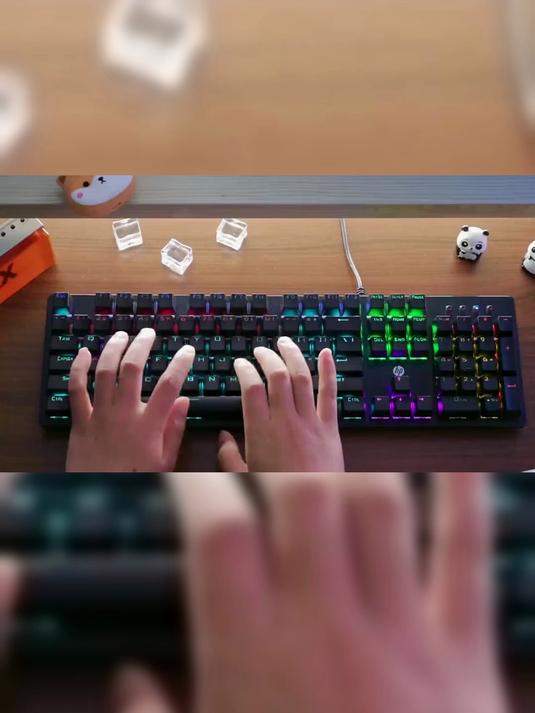 104键吃鸡键盘,HP惠普机械游戏键盘