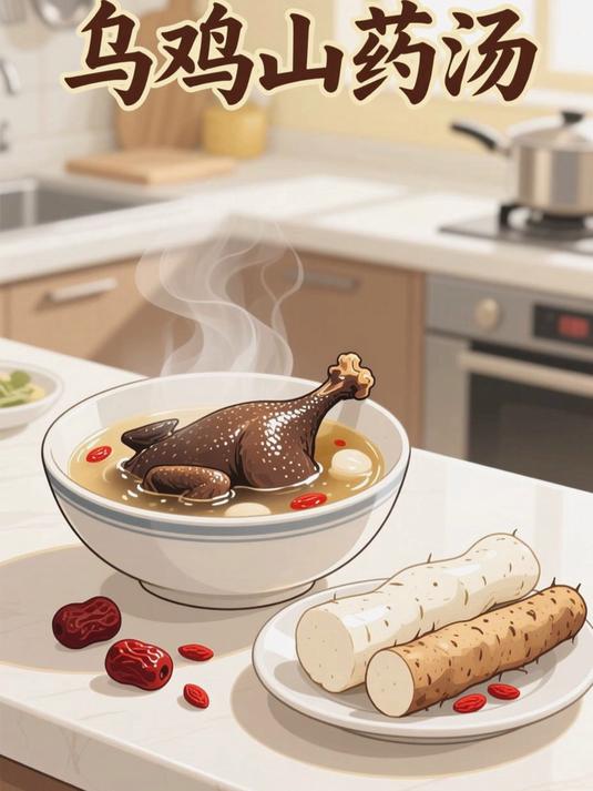 乌鸡山药汤，产后体虚补养佳品