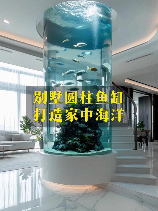 别墅鱼缸设计,打造家中海洋