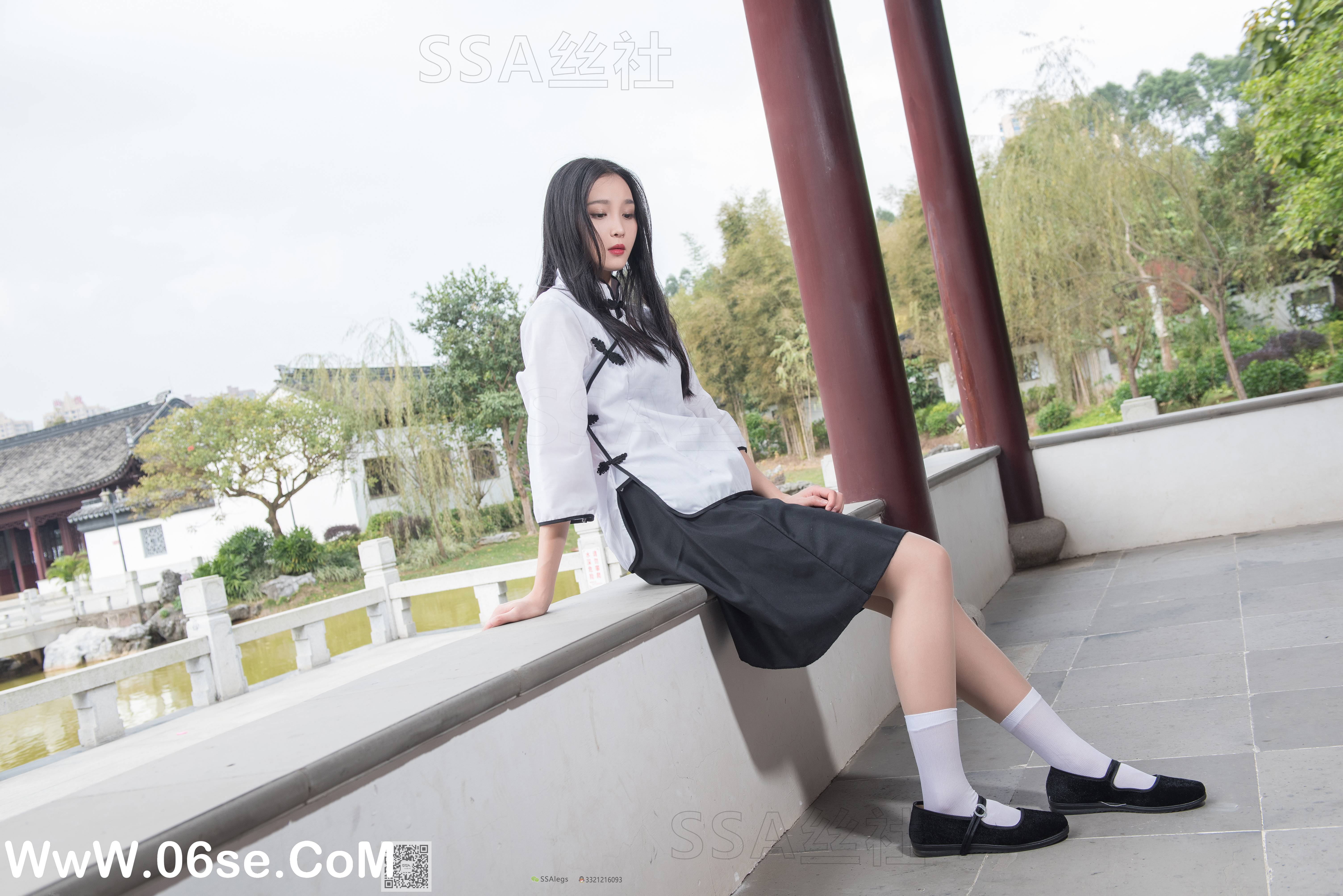 图片[4]-[SSA丝社] NO.068 君君 民国学妹肉丝白袜[120P1.85G]-六色网